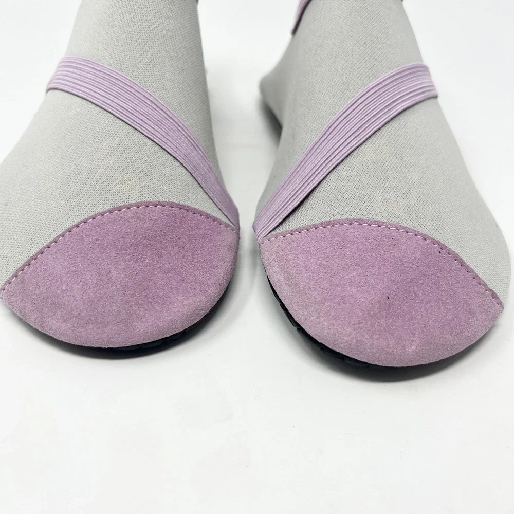 FitKicks Live Well Women‎ XL Foldable Barefoot Yoga Comfort Shoe Slip On Purple